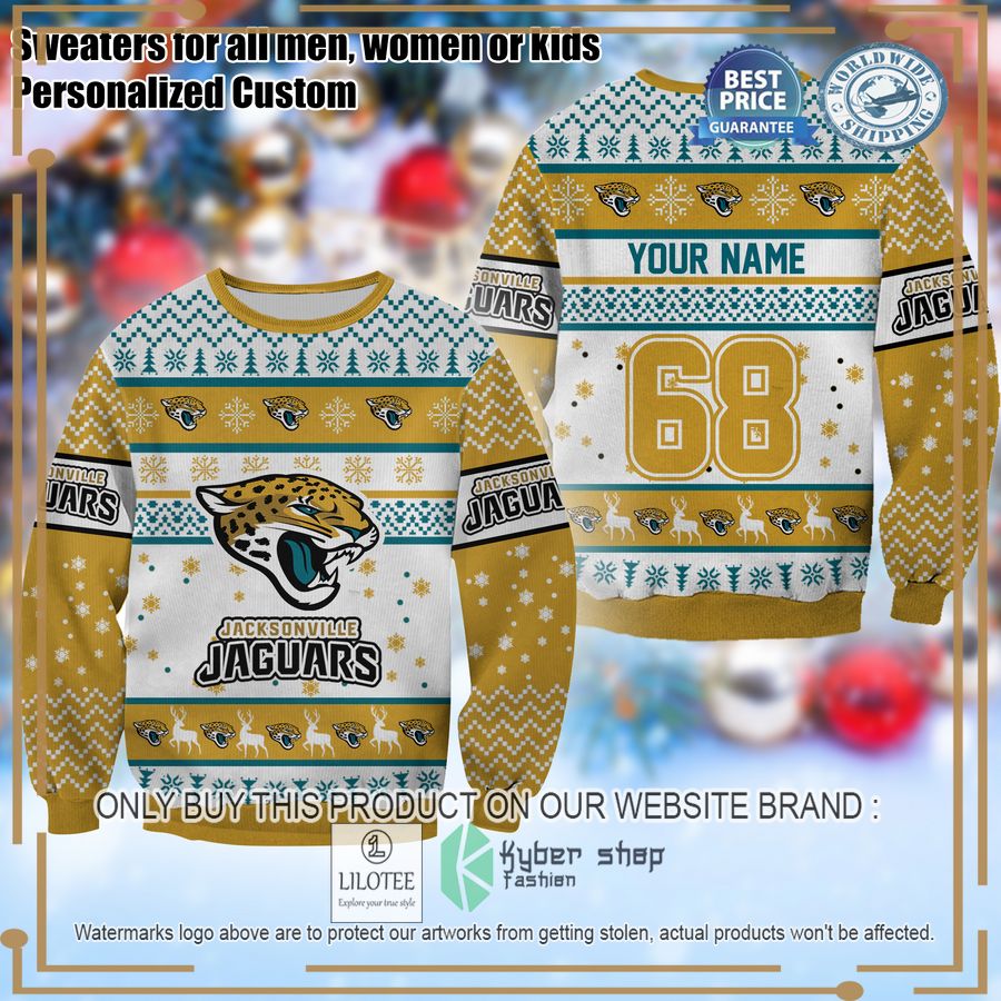 personalized jacksonville jaguars christmas sweater 1 27638