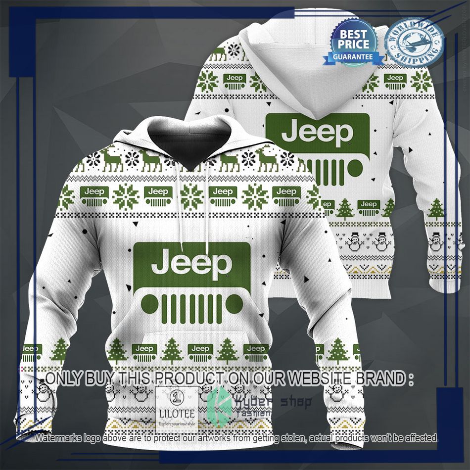 personalized jeep white christmas sweater hoodie sweater 1 64069