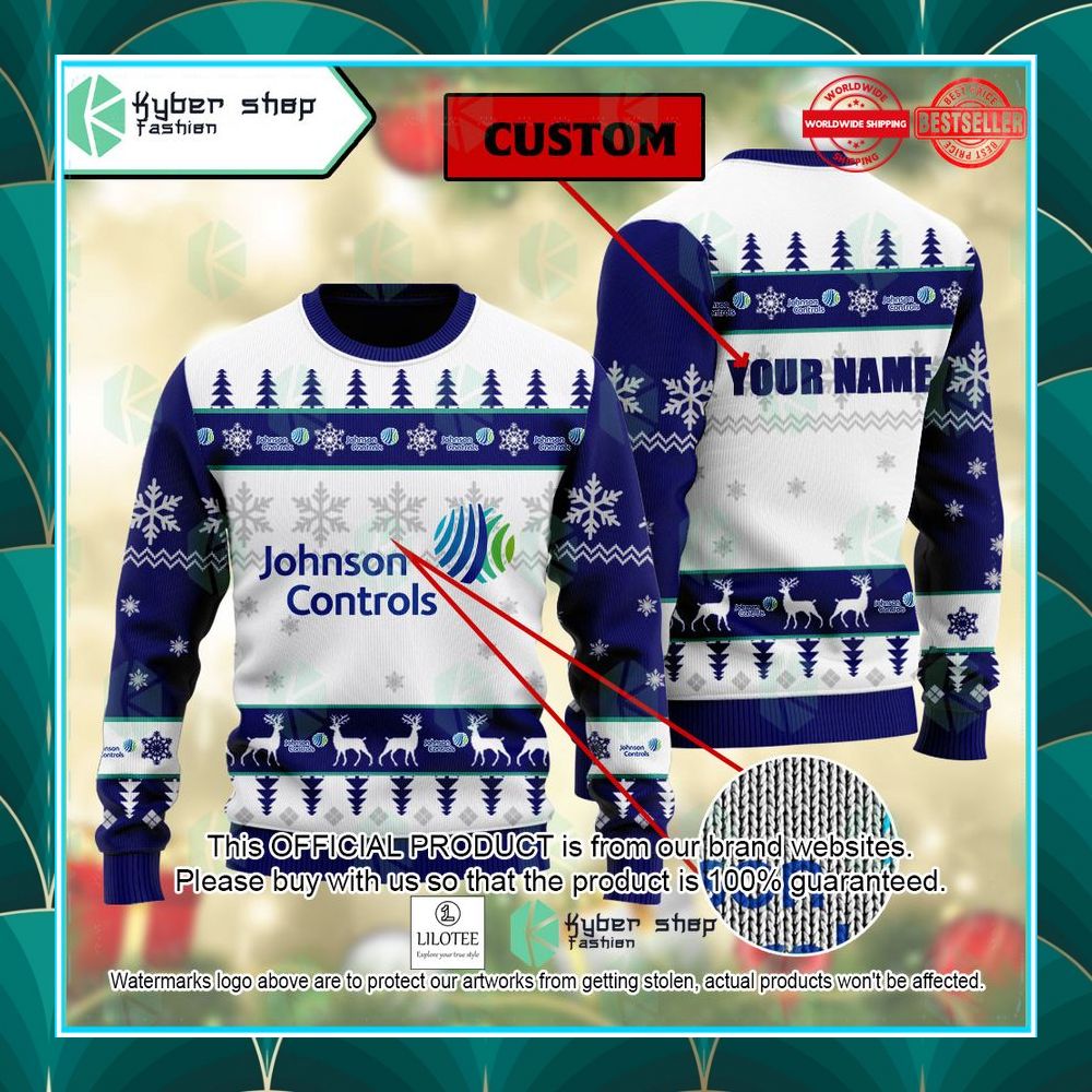 personalized johnson controls christmas sweater 1 349