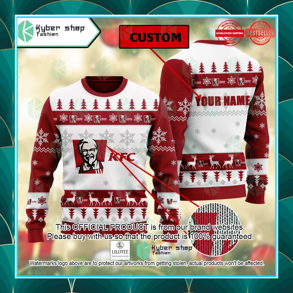 personalized kfc christmas sweater 1 595