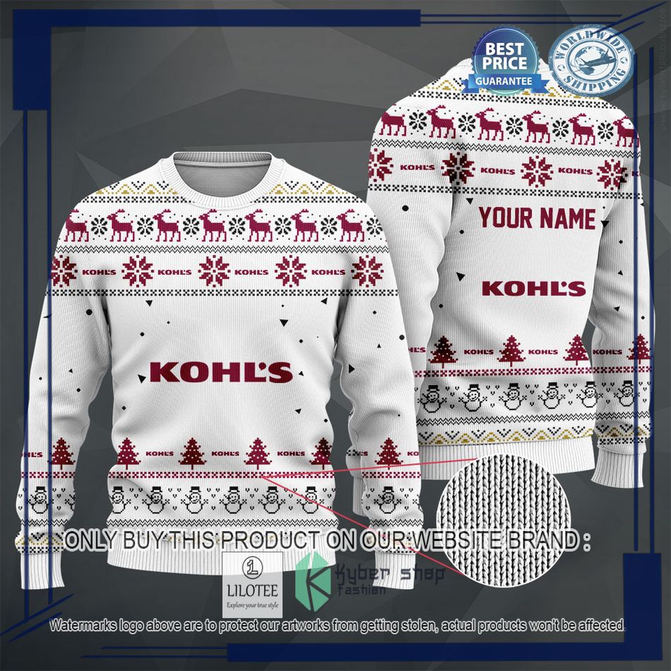 personalized kohls white christmas sweater hoodie sweater 2 72668