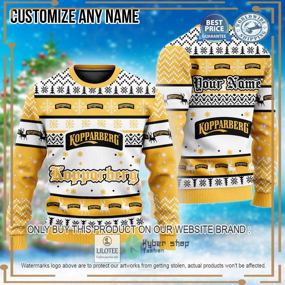 personalized kopparberg ugly christmas sweater 1 41393