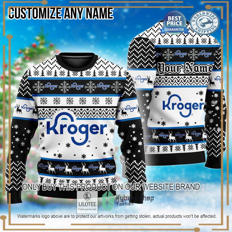 personalized kroger custom ugly christmas sweater 1 62295