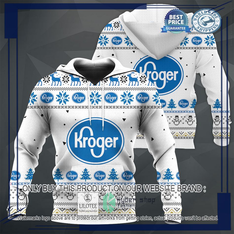 personalized kroger white christmas sweater hoodie sweater 1 4808