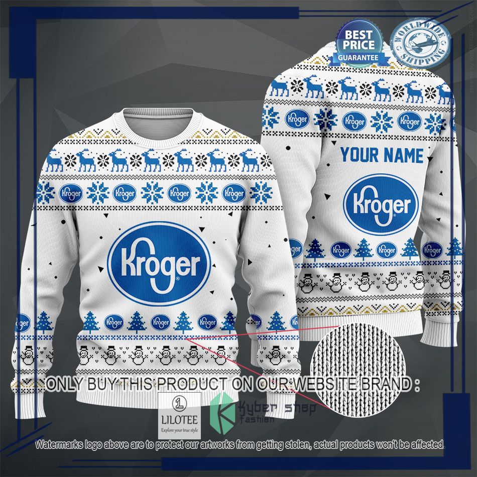personalized kroger white christmas sweater hoodie sweater 2 57310
