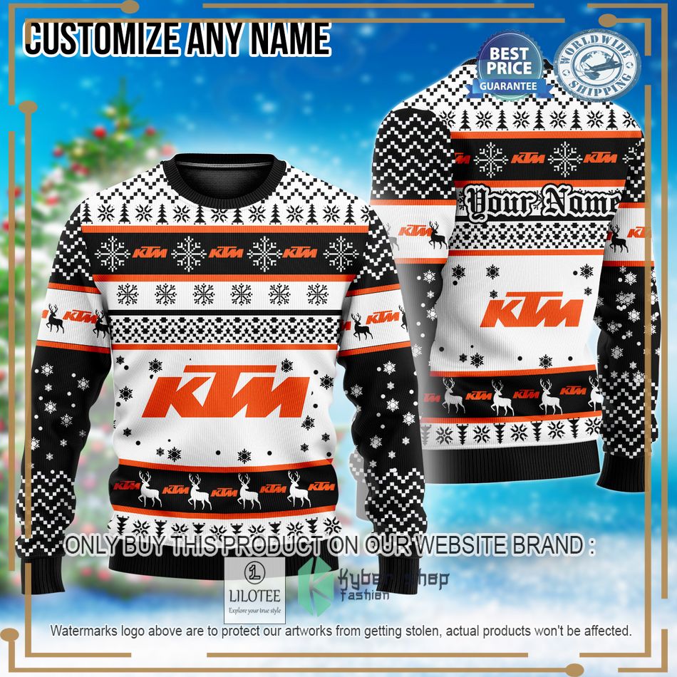 personalized ktm custom ugly christmas sweater 1 94015