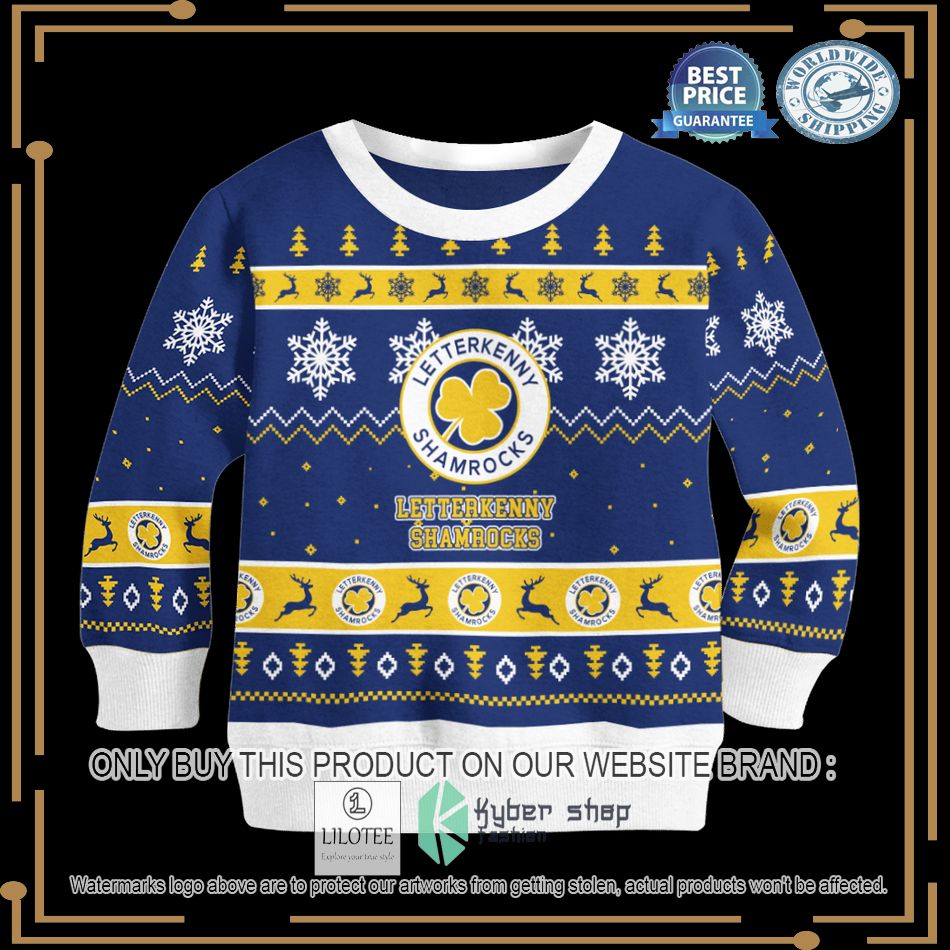 personalized letterkenny hockey blue christmas sweater 2 35616