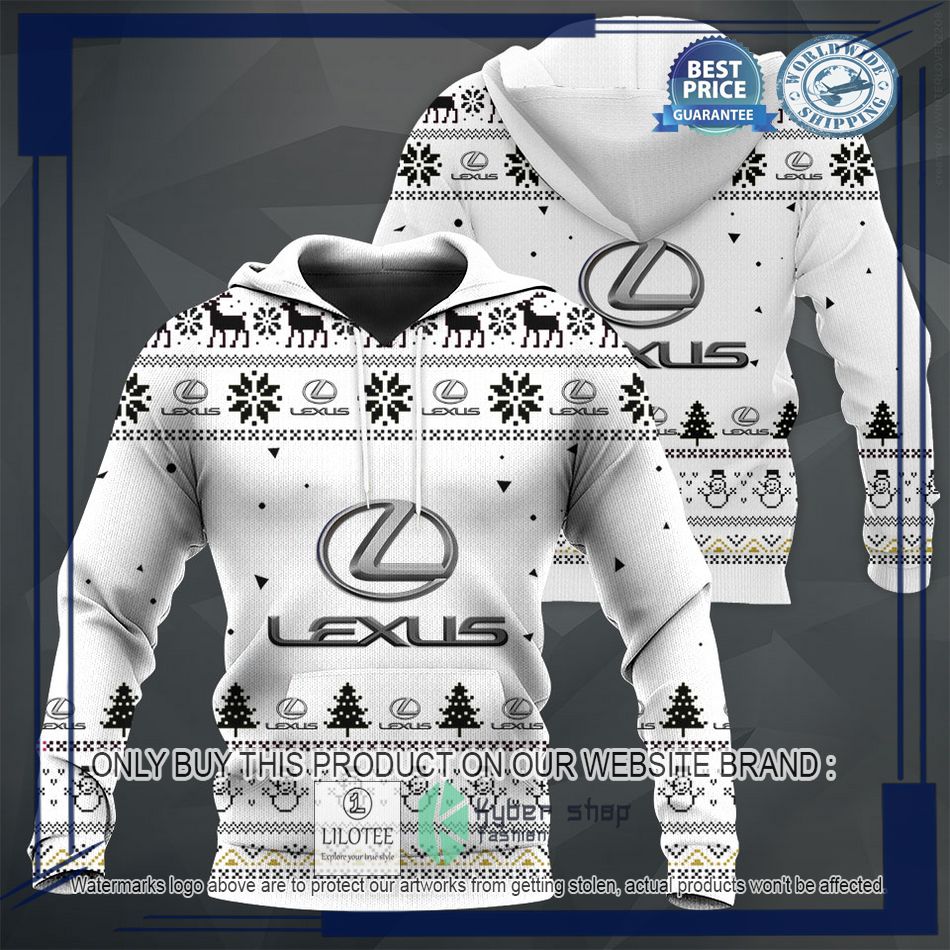 personalized lexus white christmas sweater hoodie sweater 1 21838