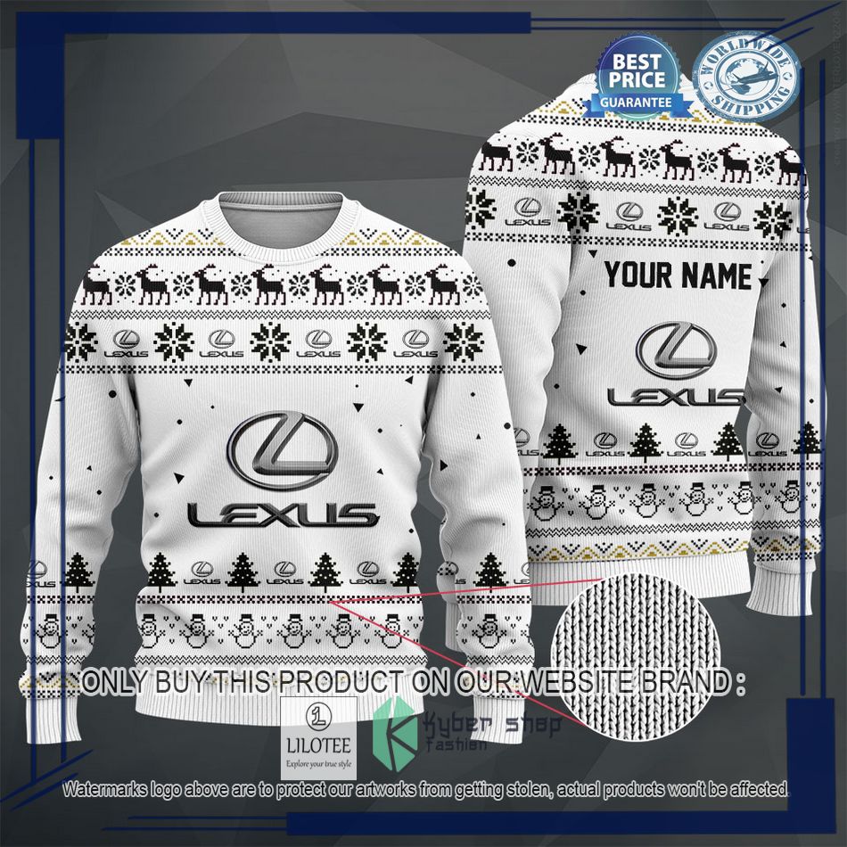 personalized lexus white christmas sweater hoodie sweater 2 63089