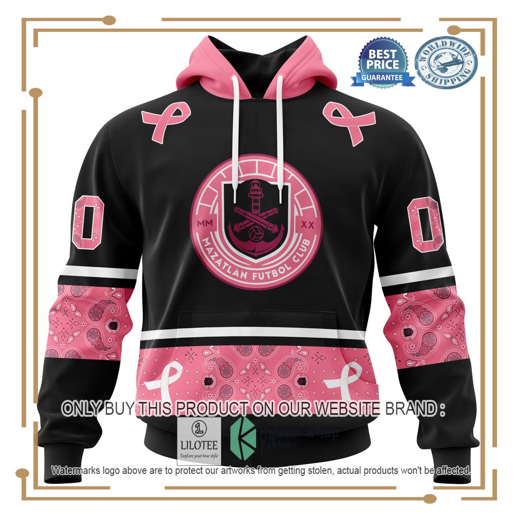 Personalized Liga Mx Mazatlan F C Style With Paisley In October We Wear Pink Breast Cancer Hoodie, Shirt 18