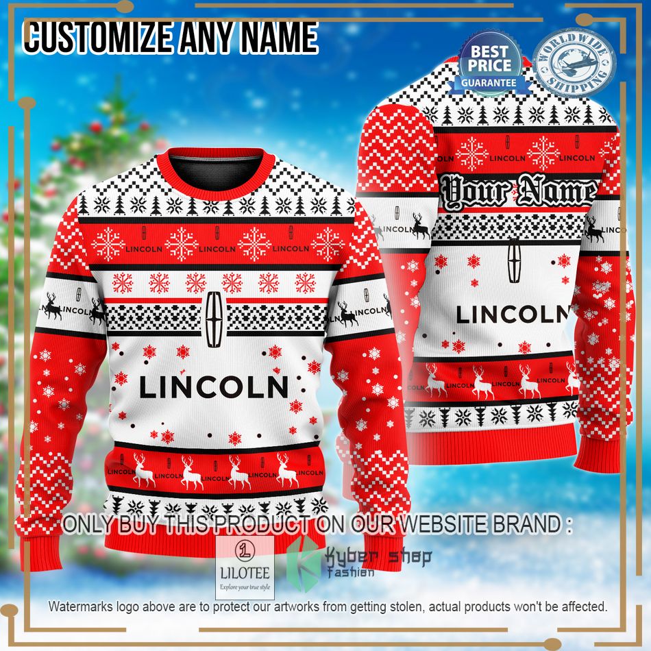 personalized lincoln christmas sweater 1 85014