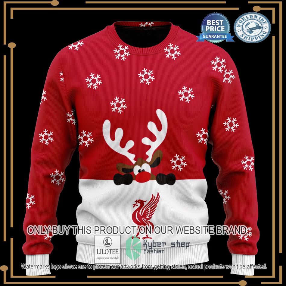 personalized liverpool fc reindeer christmas sweater 2 45502