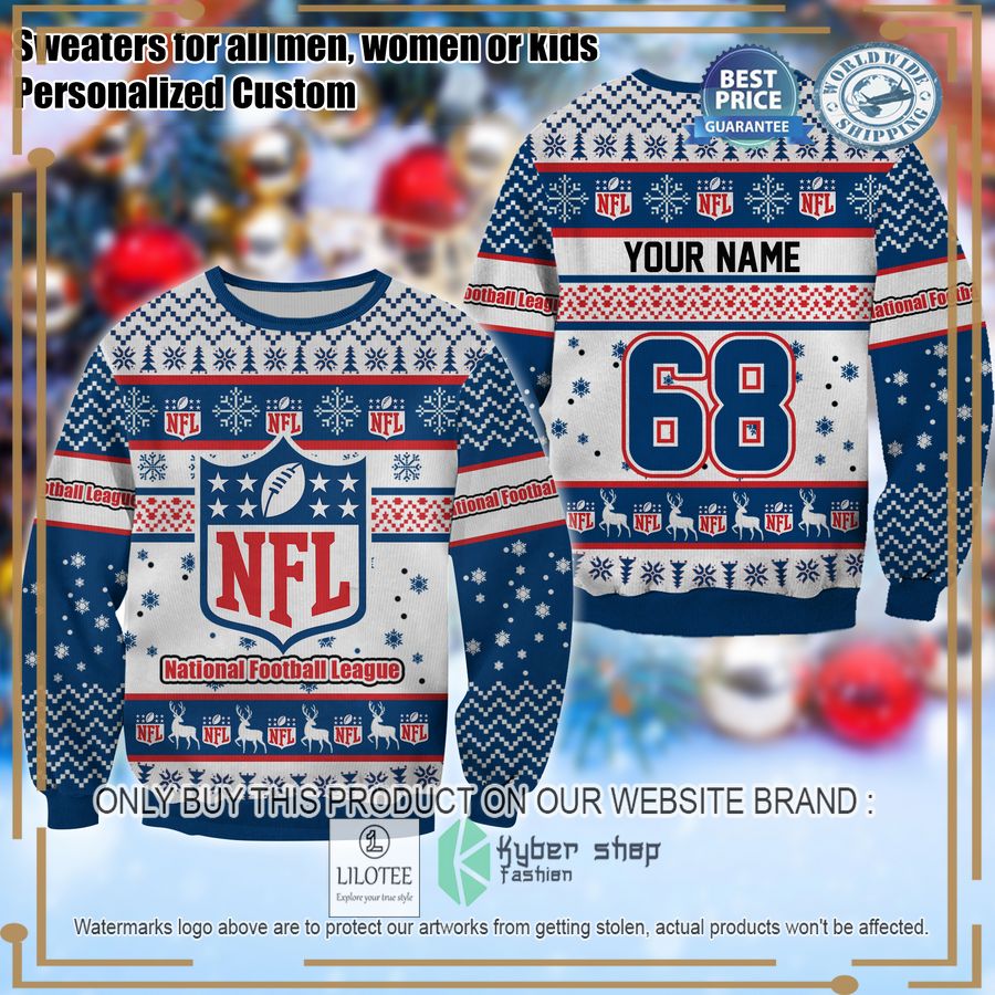 personalized logo nfl christmas sweater 1 42433