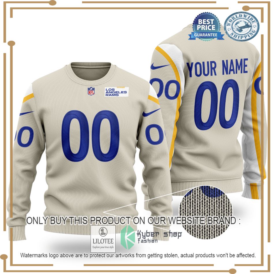 personalized los angeles rams nfl wool sweater 1 69748