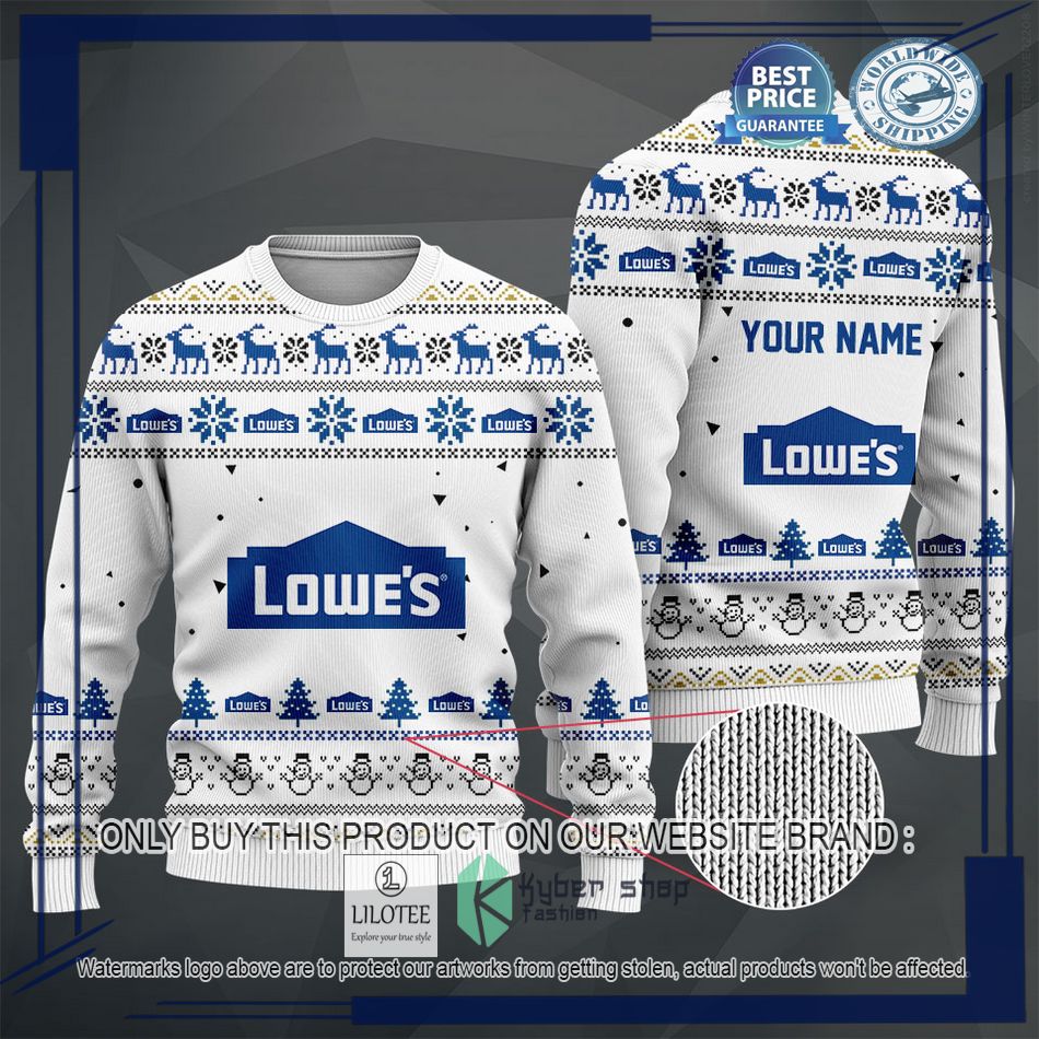 personalized lowes white christmas sweater hoodie sweater 2 42858