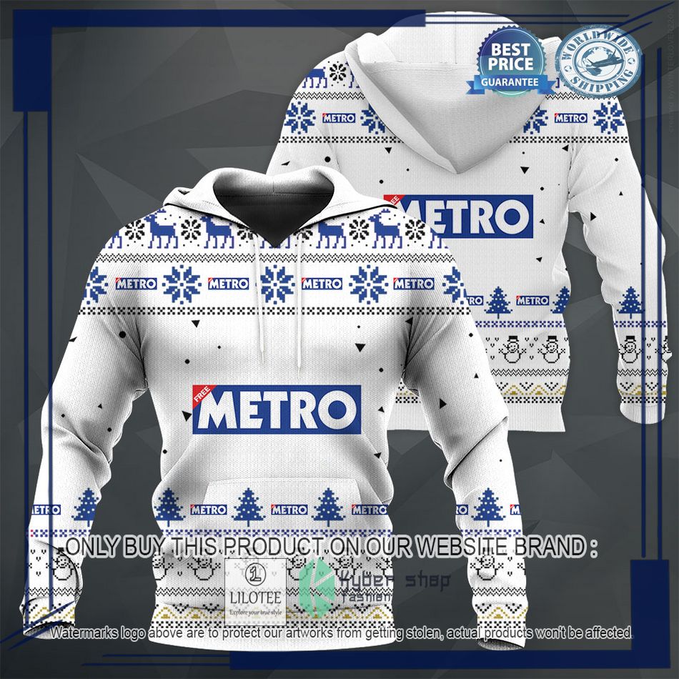 personalized metro white christmas sweater hoodie sweater 1 66992