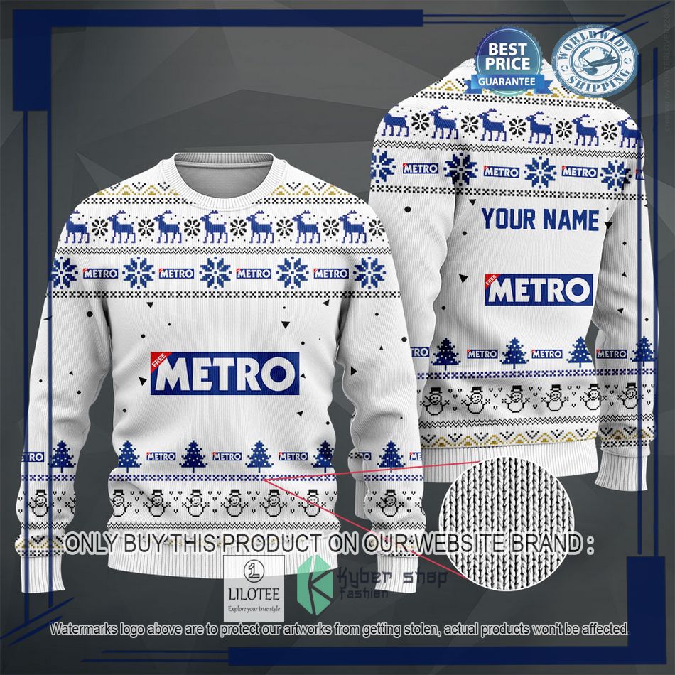 personalized metro white christmas sweater hoodie sweater 2 21825