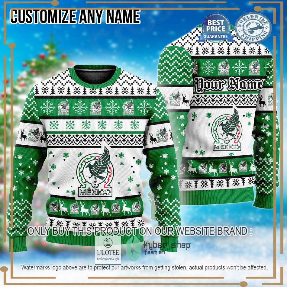 personalized mexico football team custom ugly christmas sweater 1 4847