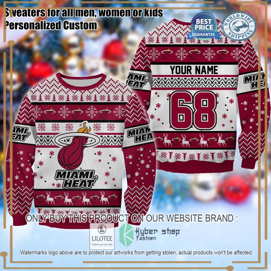 personalized miami heat christmas sweater 1 64666