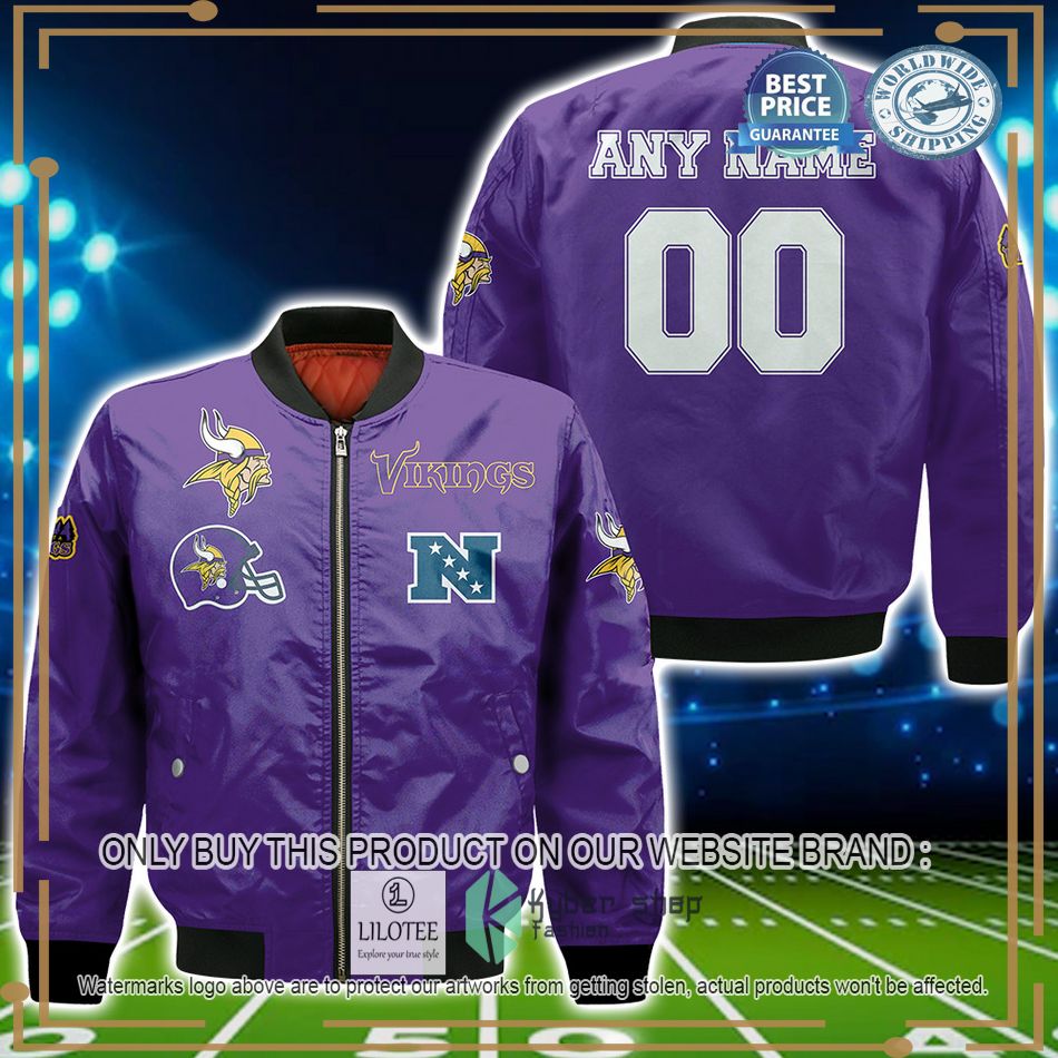 Personalized Minnesota Vikings NFL Bomber Jacket - LIMITED EDITION 4