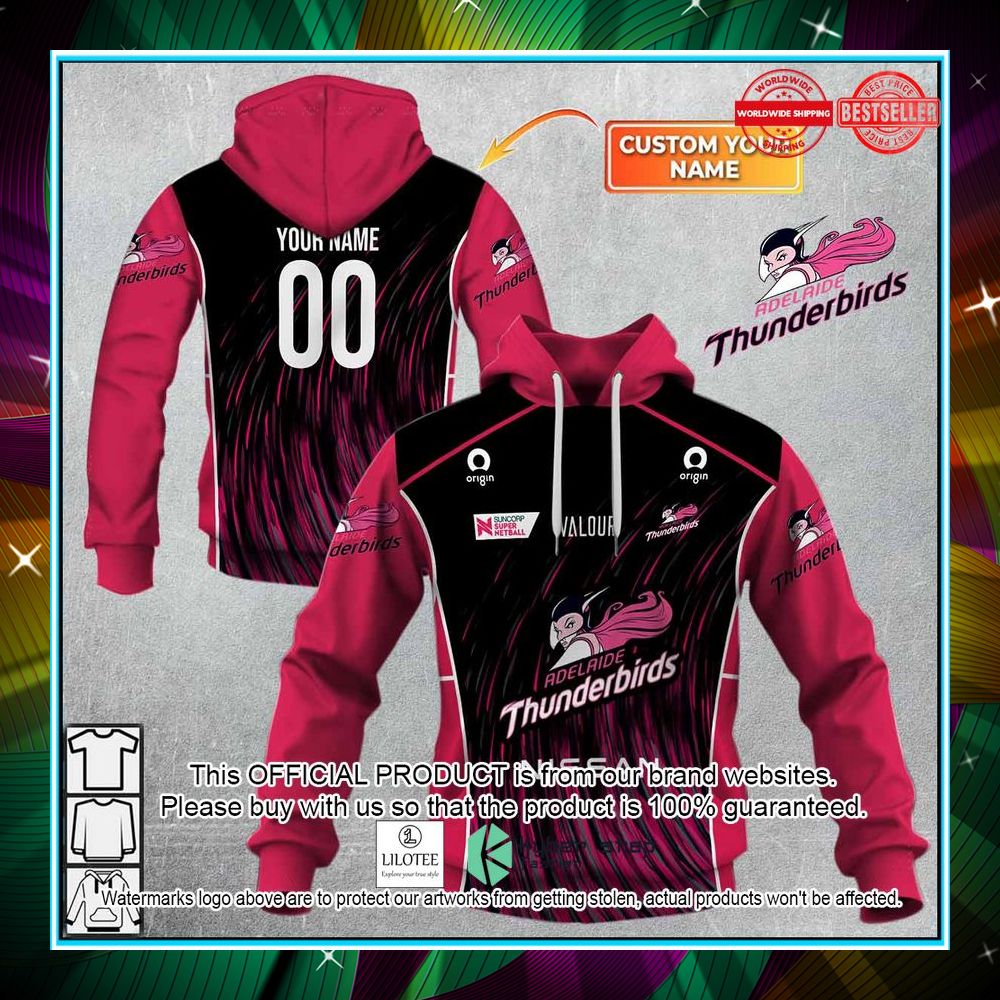 personalized netball adelaide thunderbirds jersey 2022 hoodie shirt 1 180