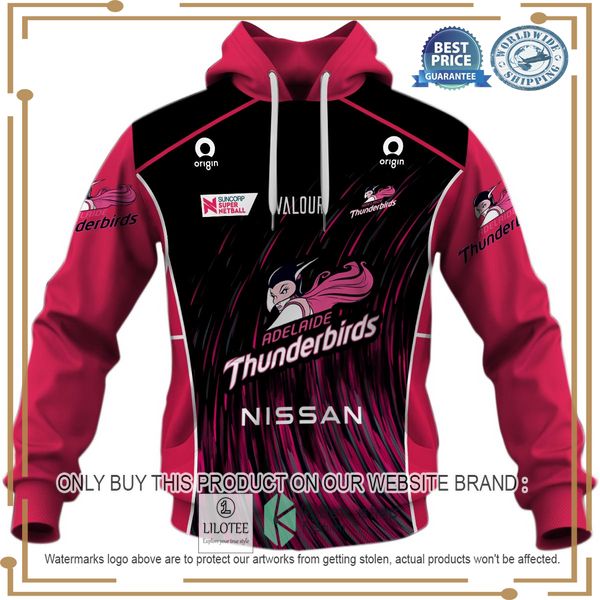 personalized netball adelaide thunderbirds jersey 2022 shirt hoodie 2 87619