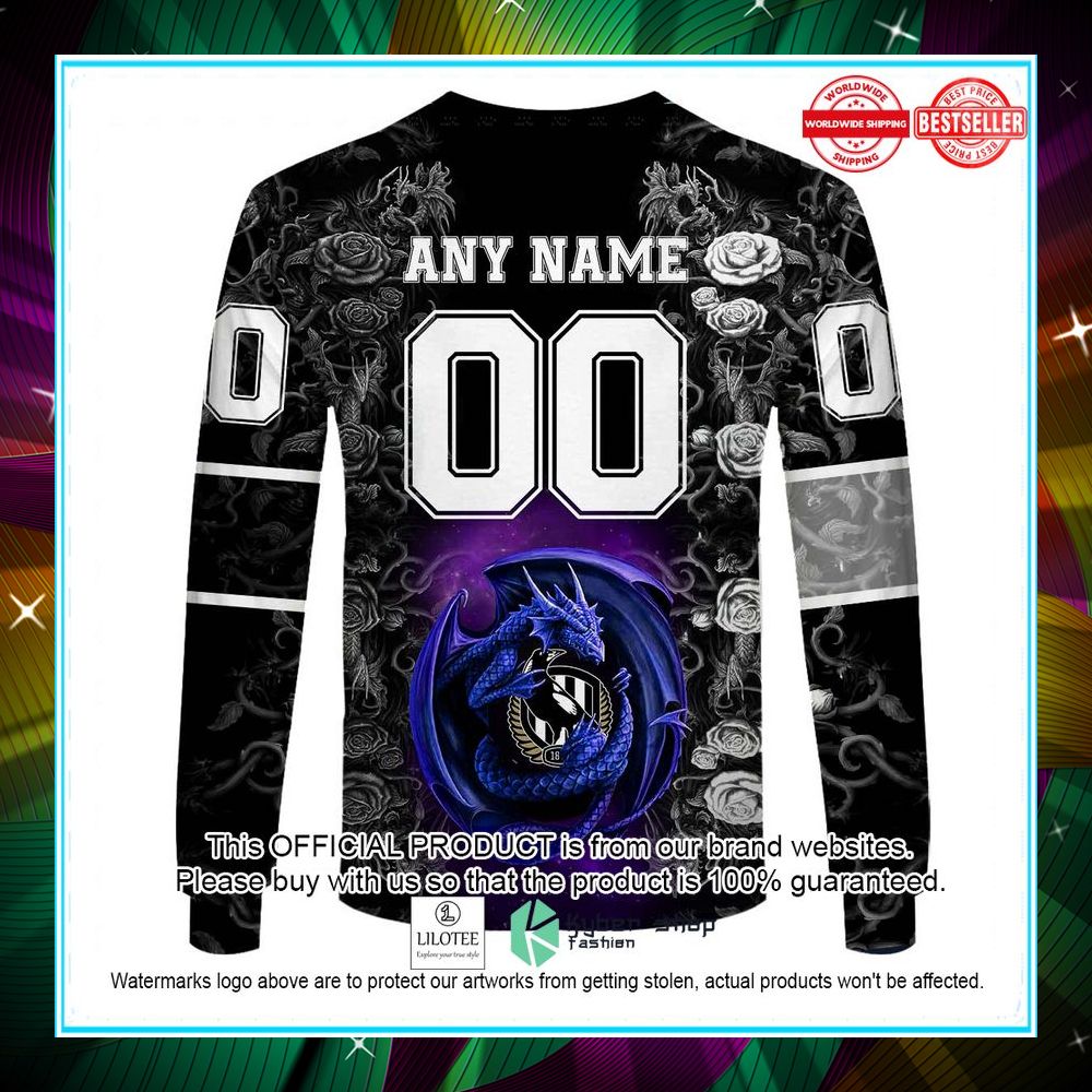 personalized netball au collingwood magpies rose dragon hoodie shirt 8 228