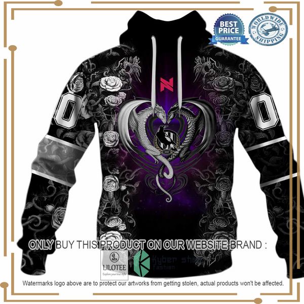 personalized netball au collingwood magpies rose dragon shirt hoodie 2 71458