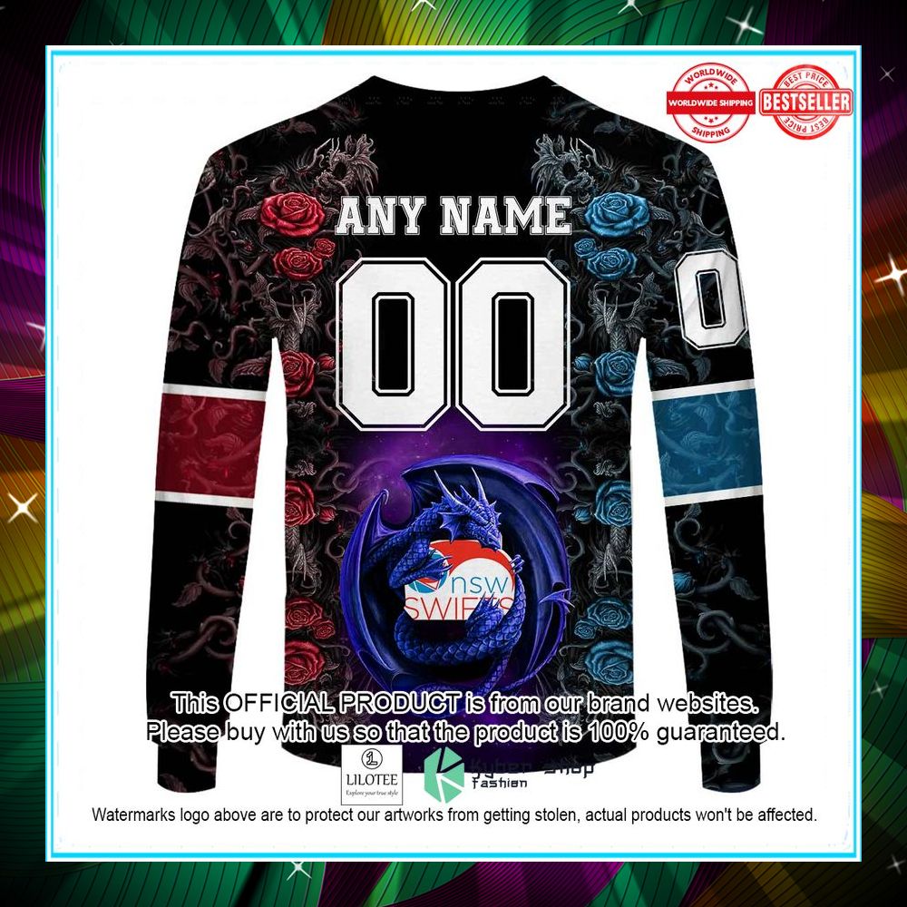 personalized netball au new south wales swifts rose dragon hoodie shirt 8 955
