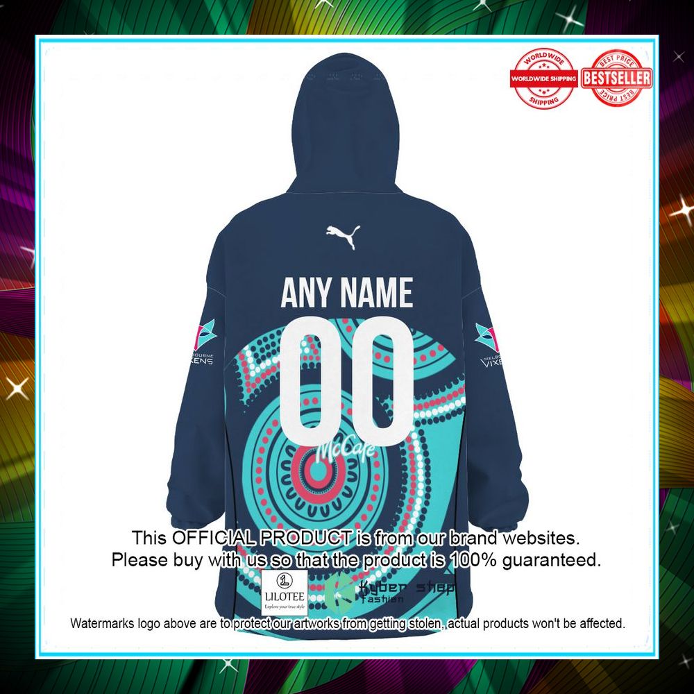 personalized netball melbourne vixens indigenous oodie blanket hoodie 5 236