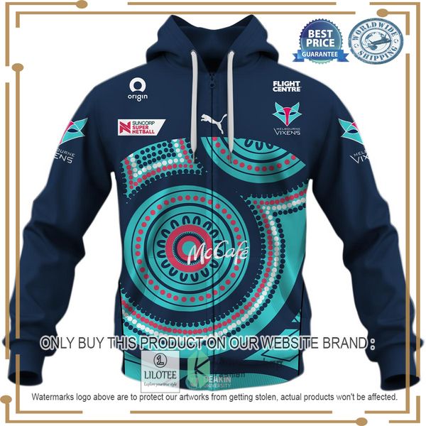 personalized netball melbourne vixens indigenous shirt hoodie 2 46755