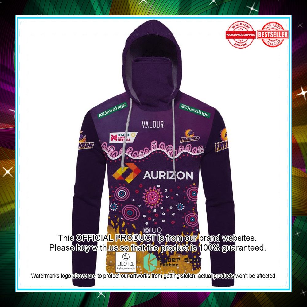 personalized netball queensland firebirds indigenous jersey hoodie shirt 10 247