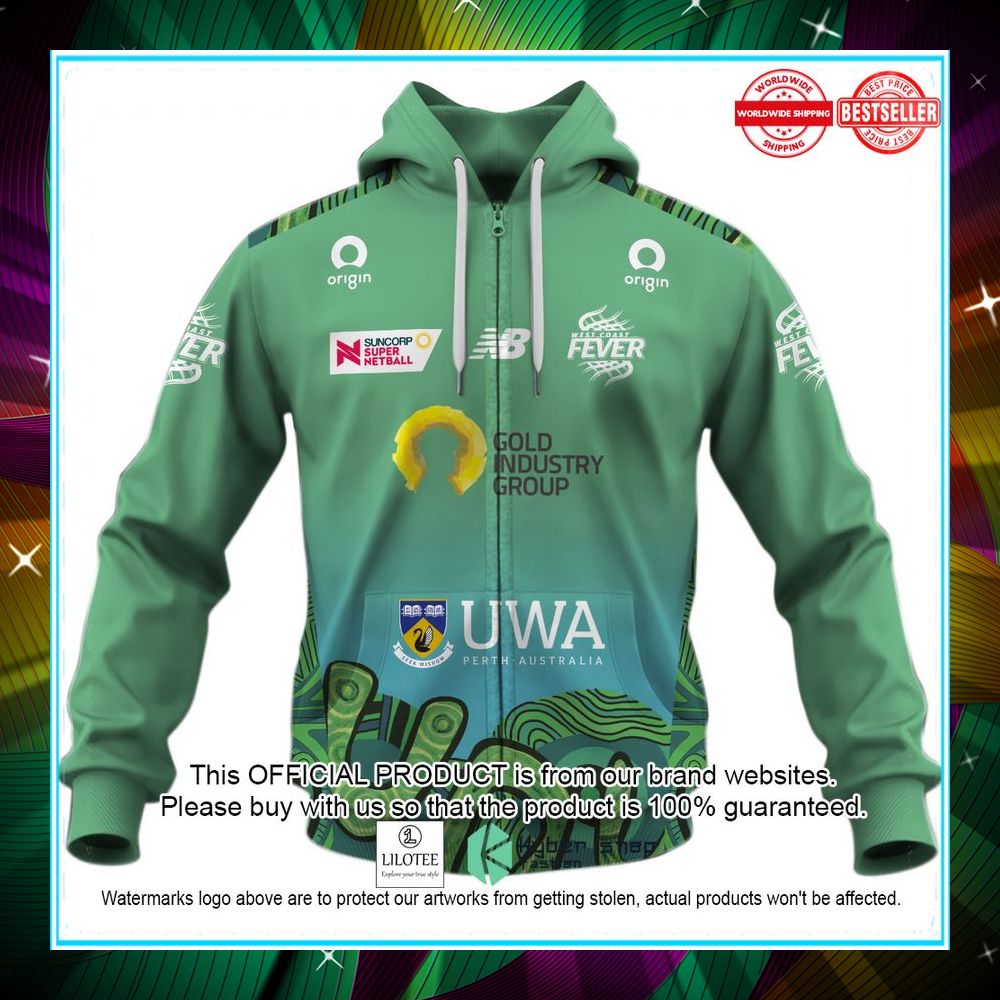 personalized netball west coast fever indigenous jersey hoodie shirt 2 664