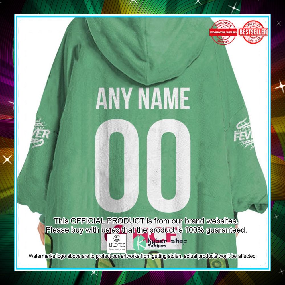 personalized netball west coast fever indigenous oodie blanket hoodie 3 528