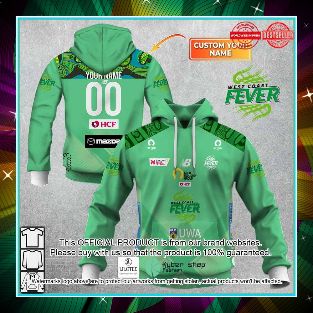 personalized netball west coast fever jersey 2022 hoodie shirt 1 829