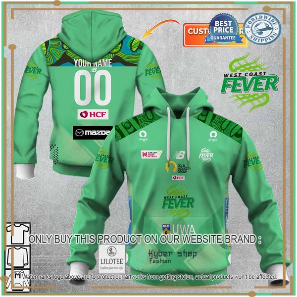personalized netball west coast fever jersey 2022 shirt hoodie 1 79449