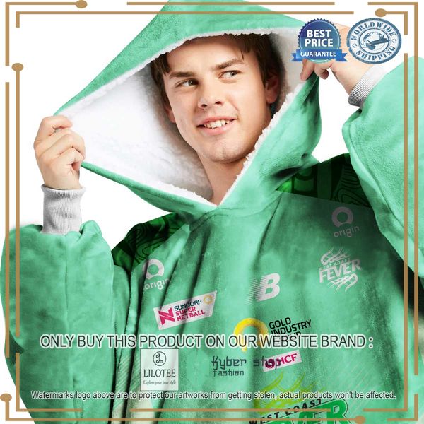 personalized netball west coast fever oodie blanket hoodie 2 34682