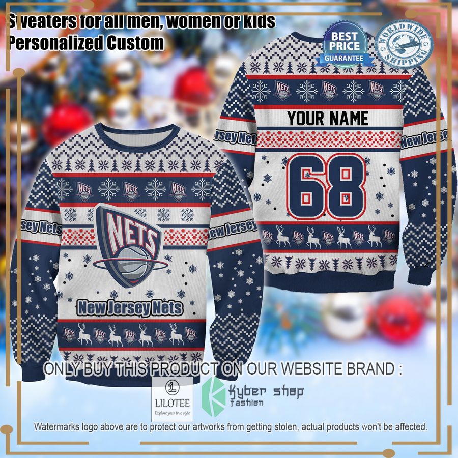 personalized new jersey nets christmas sweater 1 44996