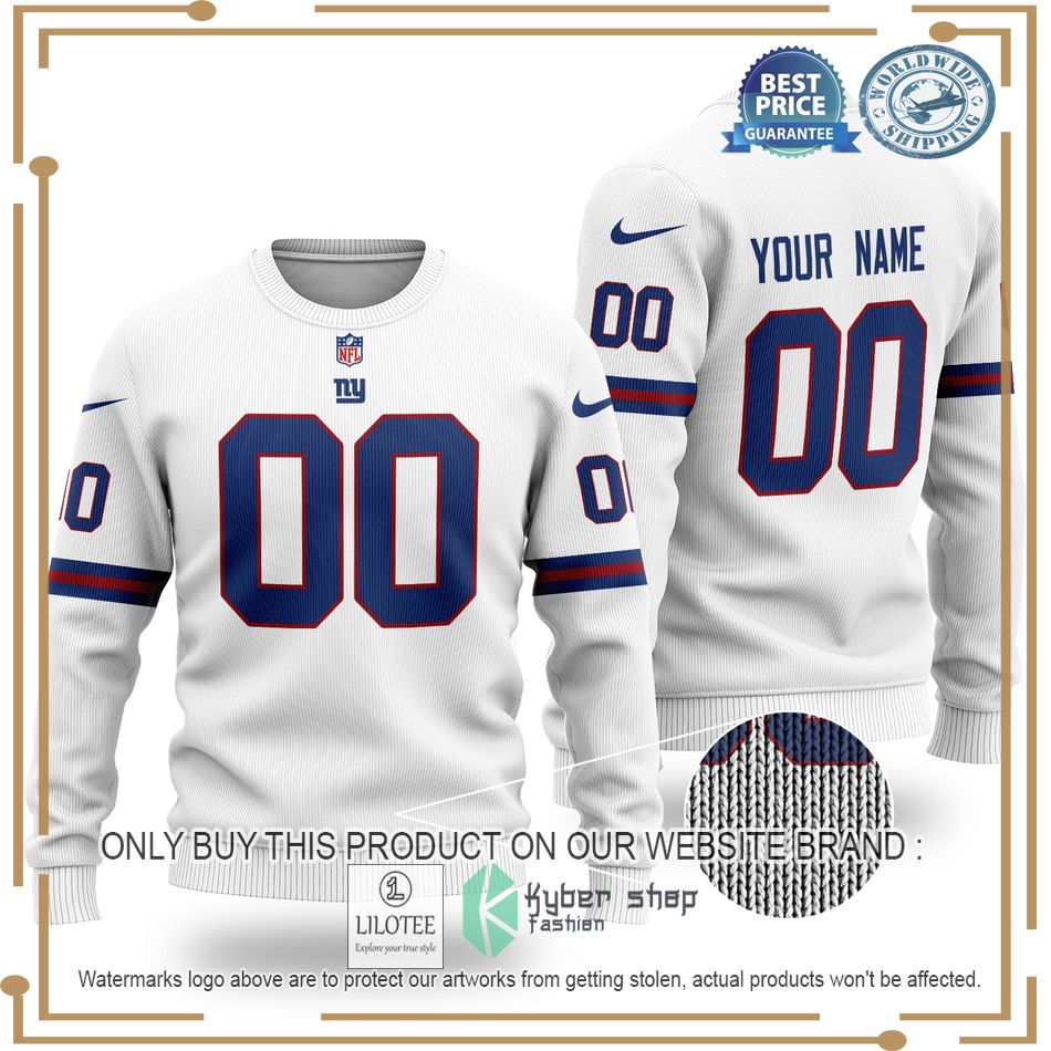 personalized new york giants nfl white wool sweater 1 82236
