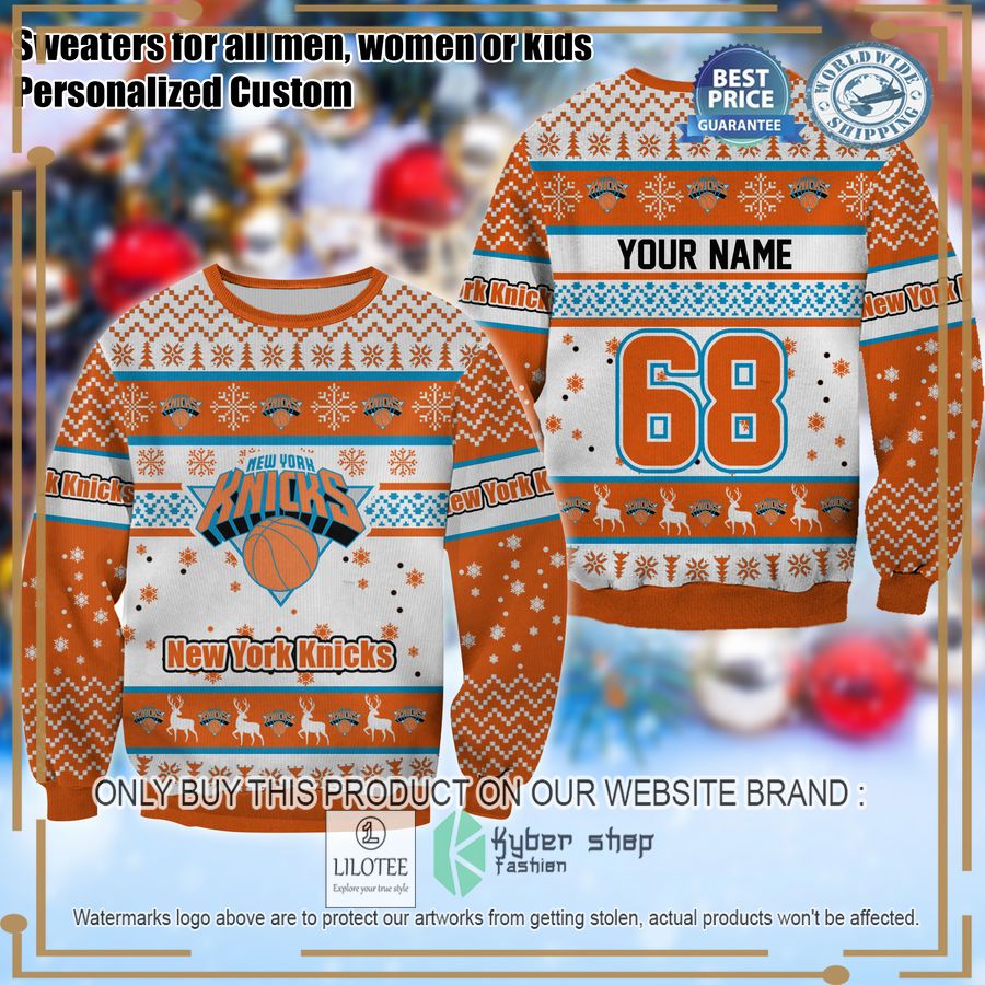 personalized new york knicks christmas sweater 1 60940