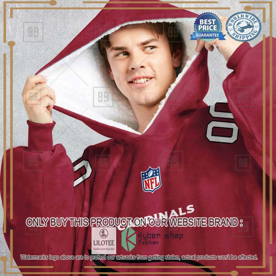 personalized nfl arizona cardinals oodie blanket hoodie 2 21455