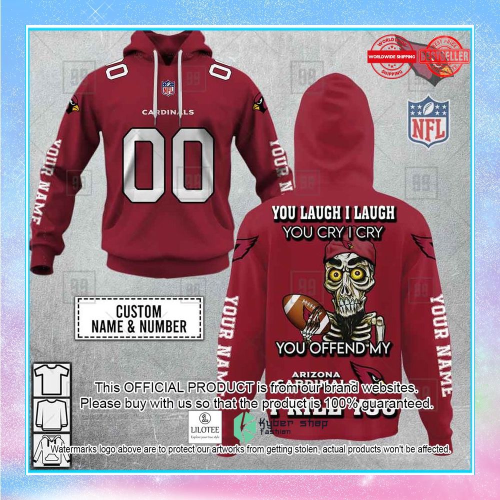 personalized nfl arizona cardinals you laugh i laugh achmed shirt hoodie 1 118