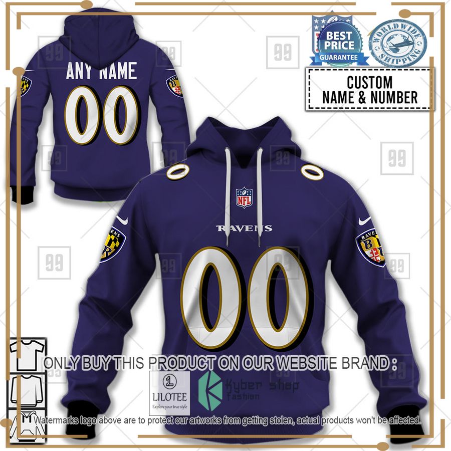 personalized nfl baltimore ravens home jersey shirt hoodie 1 97825