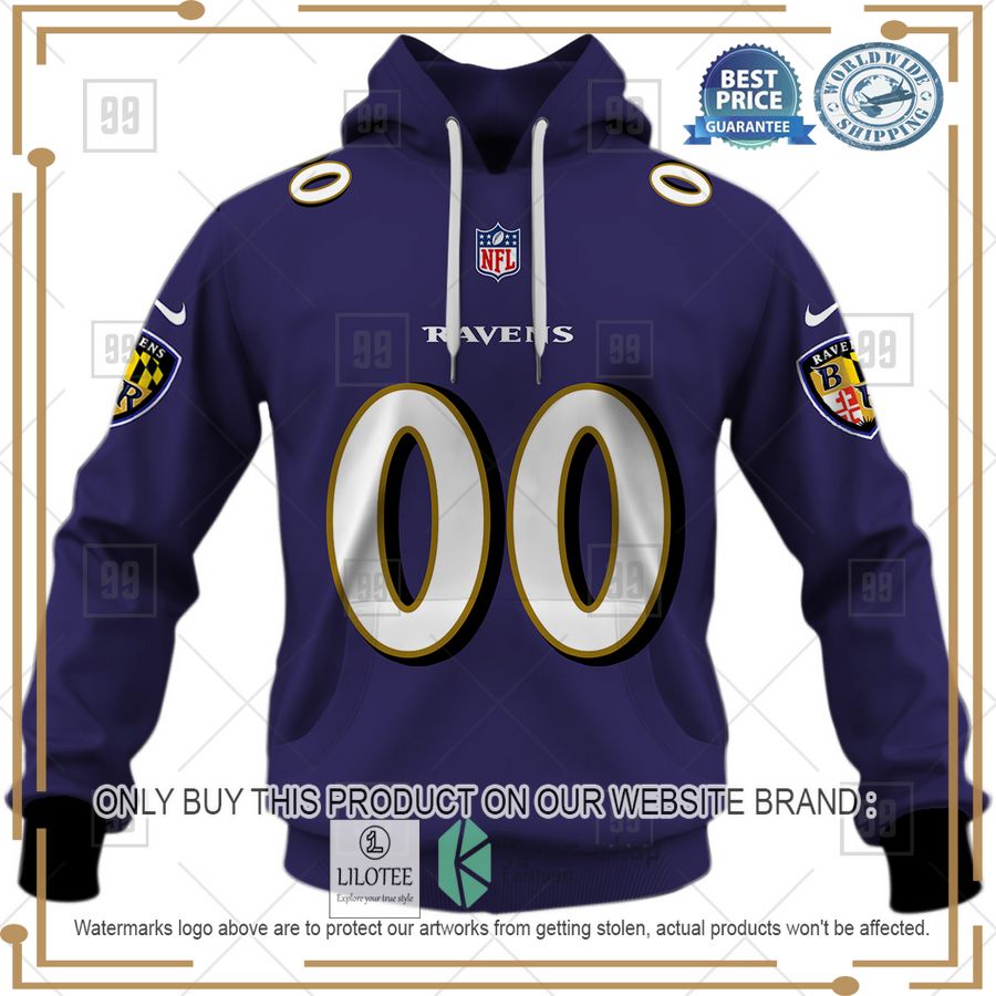personalized nfl baltimore ravens home jersey shirt hoodie 2 92127