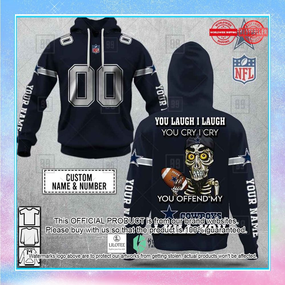 personalized nfl dallas cowboys you laugh i laugh achmed shirt hoodie 1 607
