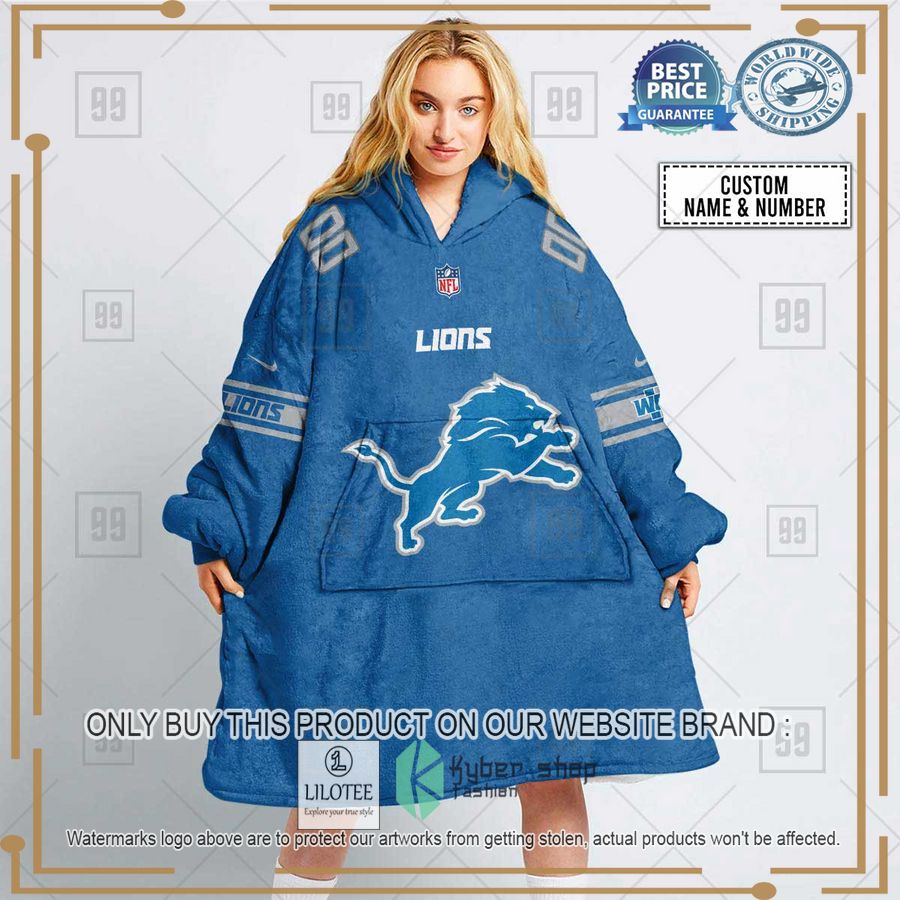 personalized nfl detroit lions oodie blanket hoodie 1 72885