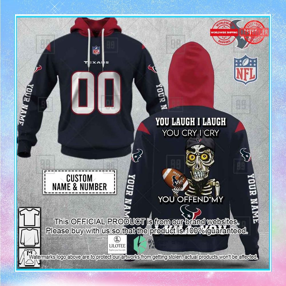 personalized nfl houston texans you laugh i laugh achmed shirt hoodie 1 83
