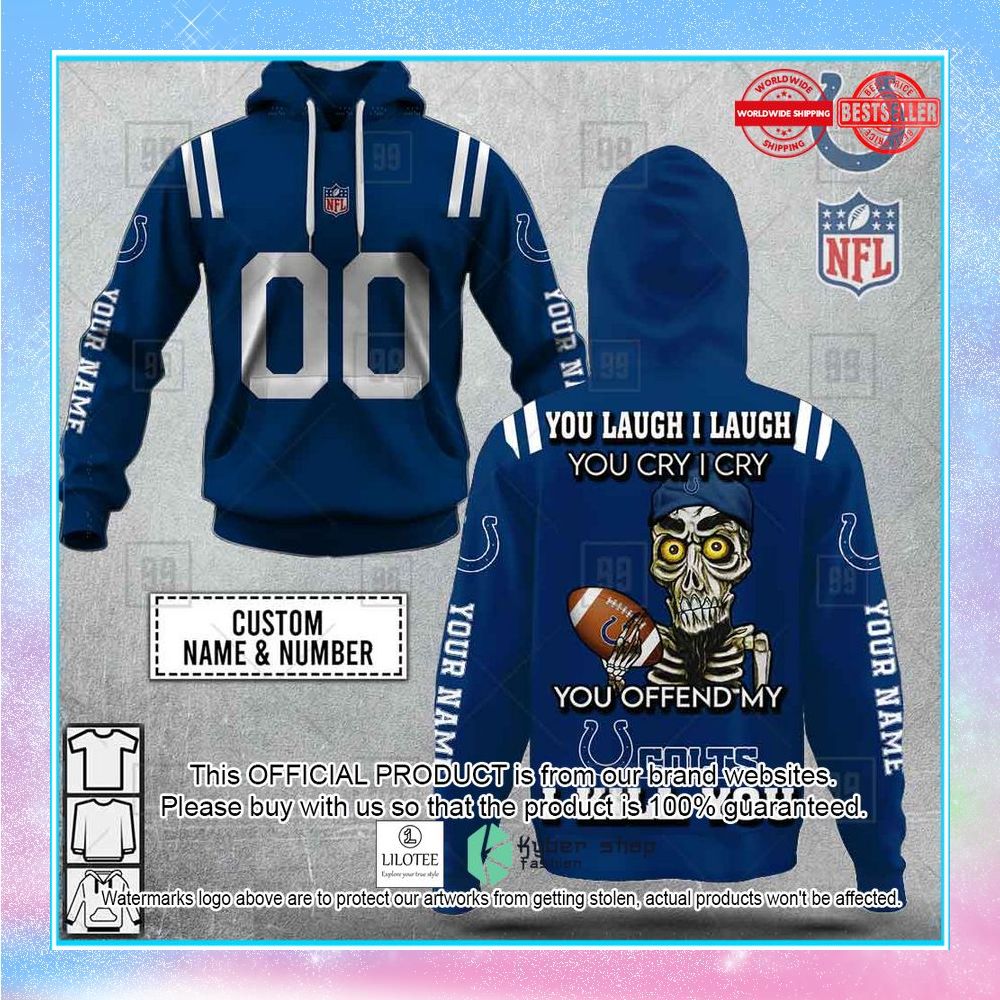 personalized nfl indianapolis colts you laugh i laugh achmed shirt hoodie 1 508
