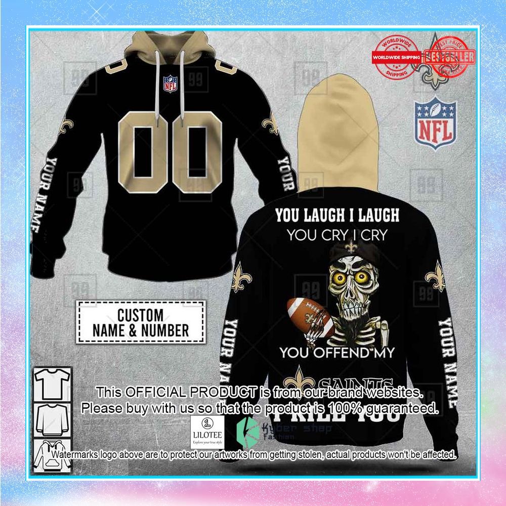 personalized nfl new orleans saints you laugh i laugh achmed shirt hoodie 1 772