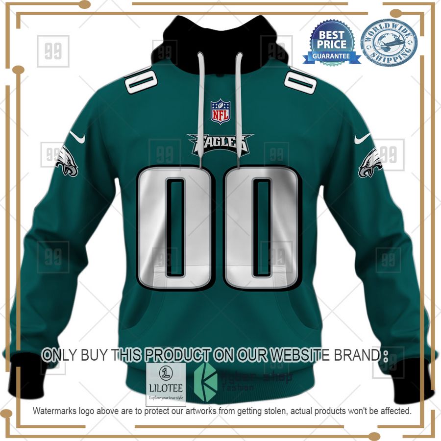 personalized nfl philadelphia eagles home jersey shirt hoodie 2 27715